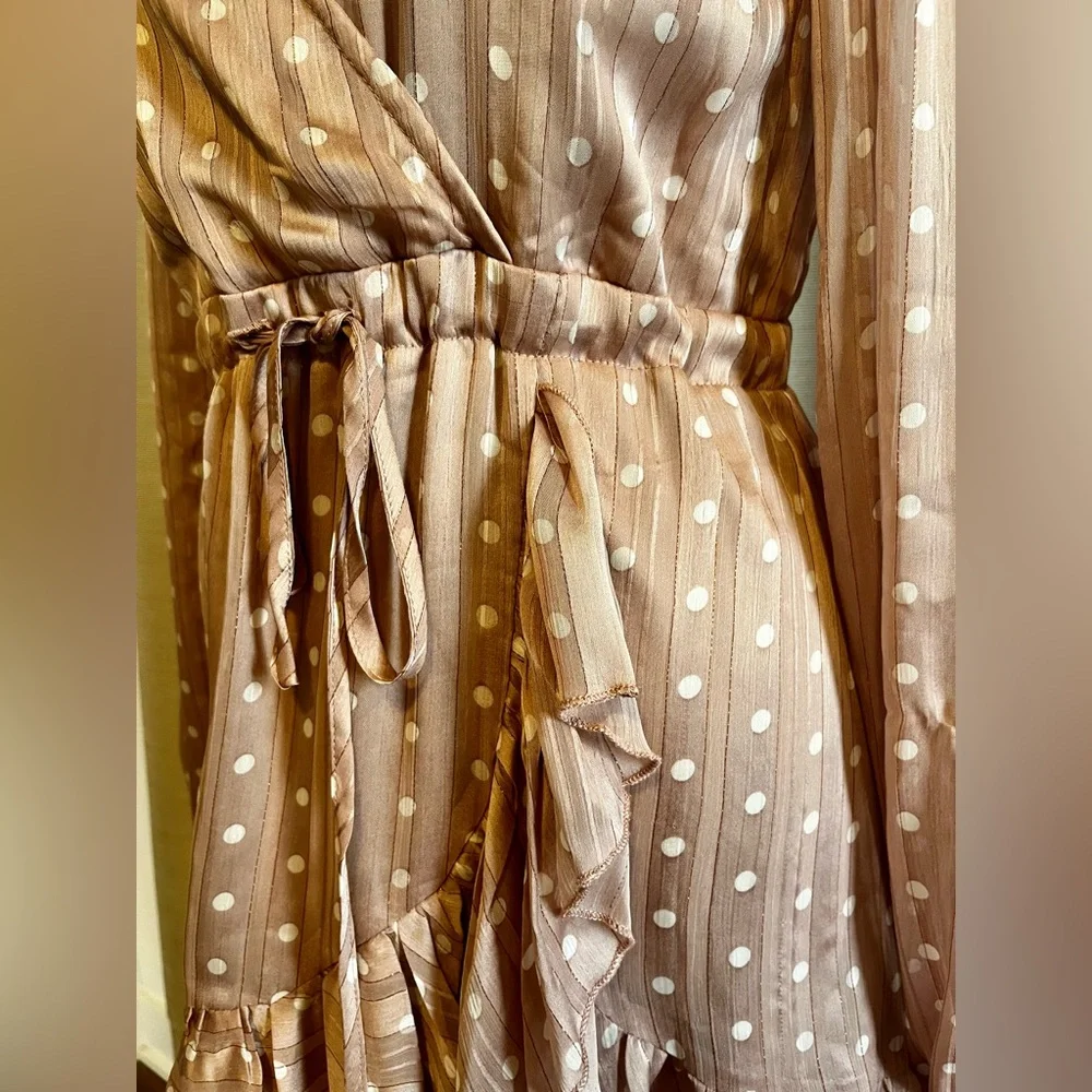 Polka Dot Pink Dress - Picture 4 of 5